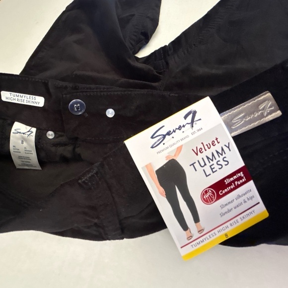 Velvet Seven7 tummy-less high rise black skinny pants NWT Sz-8. N11 - Picture 4 of 8